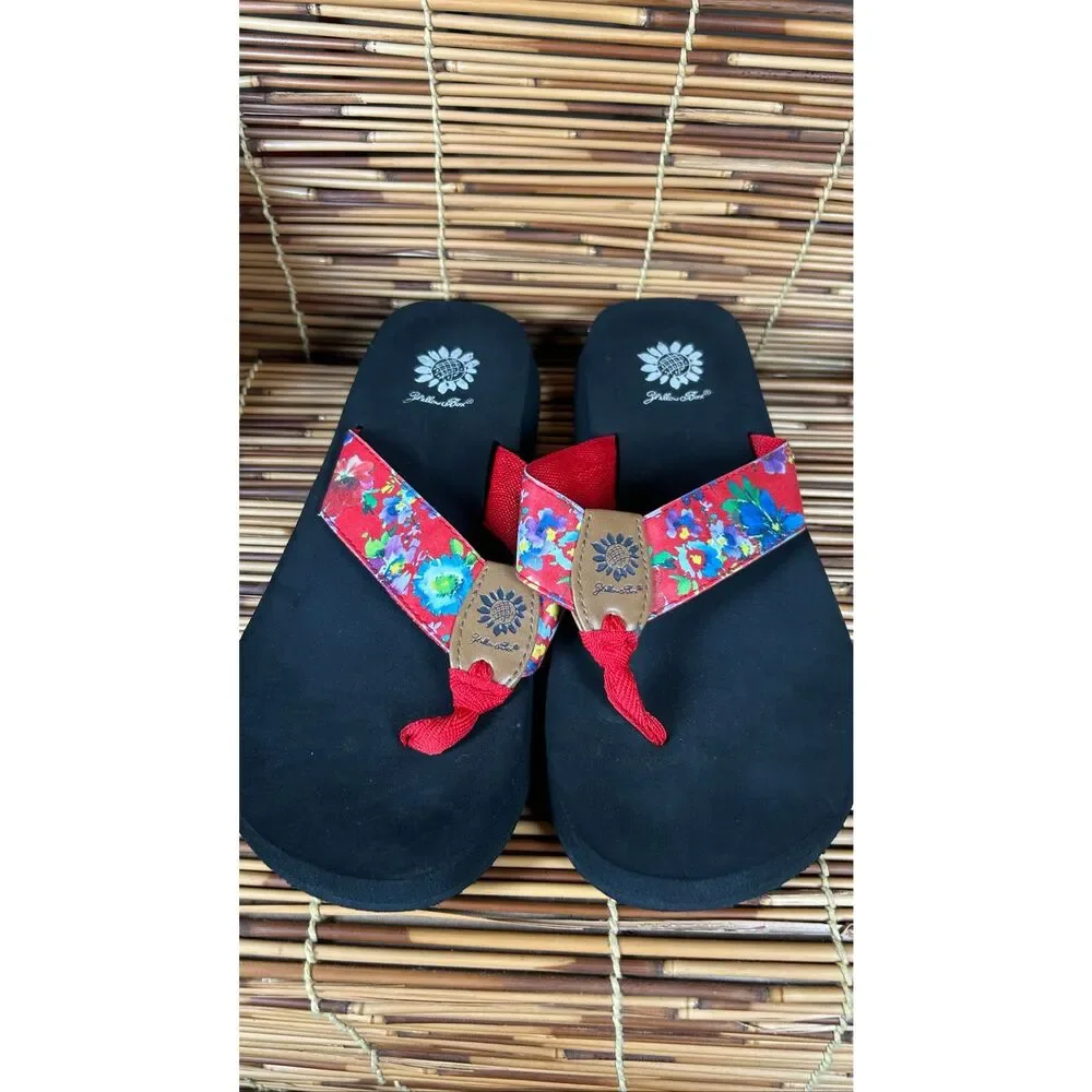 Yellow Box Size 8.5 Flip Flop Sandals - Picture 1 of 5